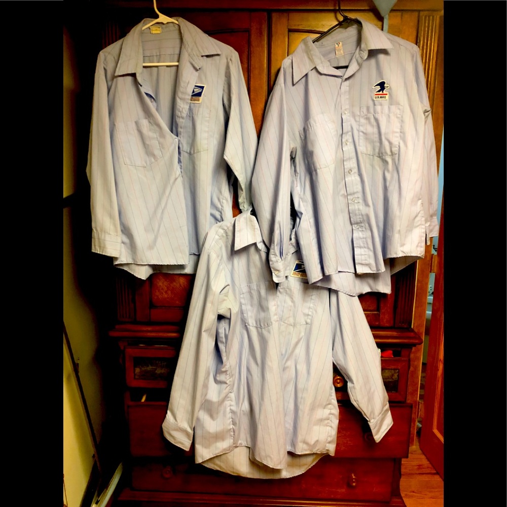 Vintage striped long sleeve carrier shirts
